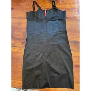 NEW SPANX SLIMPLICITY SLIMMING 990 OPEN BUST W/PANTY FULL SLIP Blk Size Large